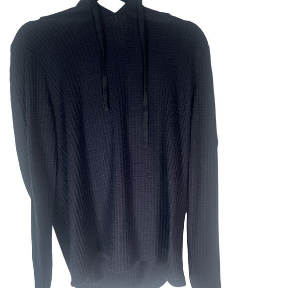 Loft Black & White Hooded Pullover Winter Sweater Size M - Picture 1 of 6